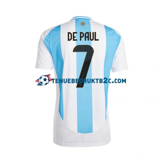 Thuisshirt Argentinië De Paul 7 Copa America Mannen 2024 S-S