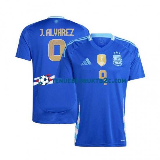 Uitshirt Argentinië Julian Alvarez 9 Copa America Mannen 2024 S-S