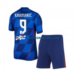 Uitshirt Kroatië Andrej Kramaric 9 Voetbalteneu Kinderen Europacup 2024 S-S