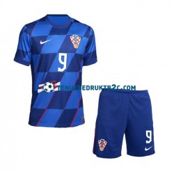 Uitshirt Kroatië Andrej Kramaric 9 Voetbalteneu Kinderen Europacup 2024 S-S