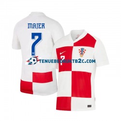 Thuisshirt Kroatië Lovro Majer 7 Mannen Europacup 2024 S-S