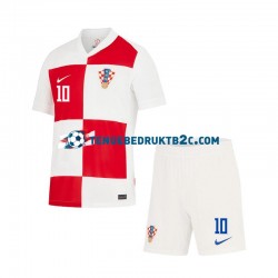 Thuisshirt Kroatië Luca Modric 10 Voetbalteneu Kinderen Europacup 2024 S-S