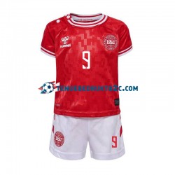 Thuisshirt Denemarken Hojlund 9 Voetbalteneu Kinderen Europacup 2024 S-S