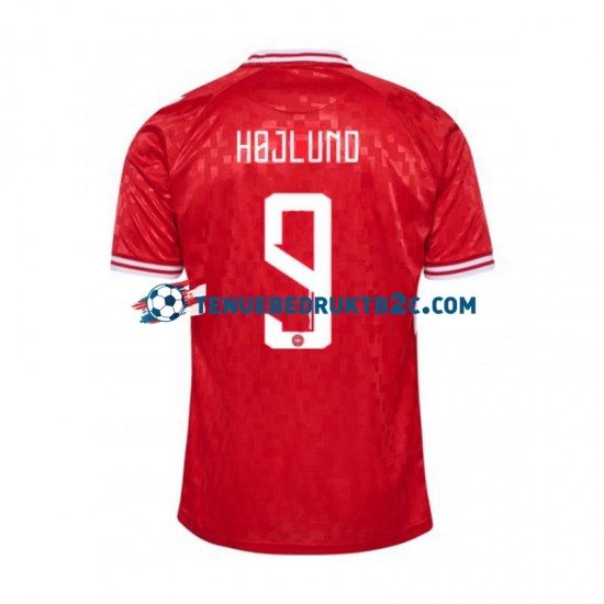 Thuisshirt Denemarken Hojlund 9 Mannen Europacup 2024 S-S