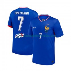 Thuisshirt Frankrijk Antoine Griezmann 7 Mannen Europacup 2024 S-S Blauw
