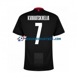 Uitshirt Georgië Kvaratskhelia 7 Mannen Europacup 2024 S-S Zwart