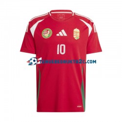 Thuisshirt Hongarije Dominik Szoboszlai 10 Mannen Europacup 2024 S-S Rood