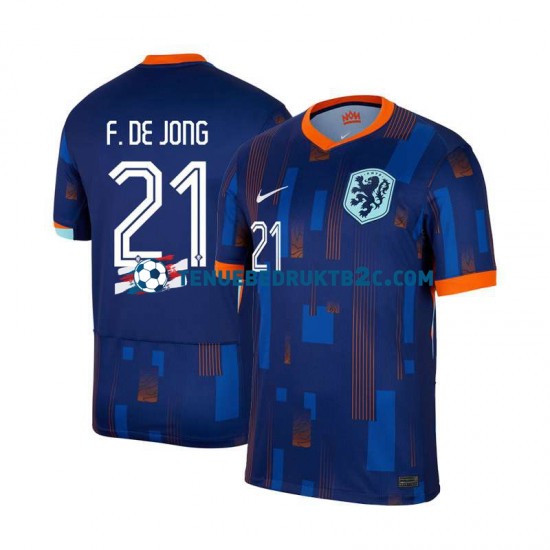 Uitshirt Nederland Frenkie de Jong 21 Mannen Europacup 2024 S-S