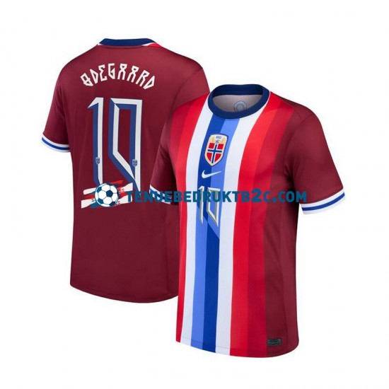 Thuisshirt Noorwegen Martin Odegaard 10 Mannen 2024 S-S Rood