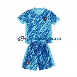 3de shirt Portugal Keeper Voetbalteneu Kinderen Europacup 2024 S-S Blauw