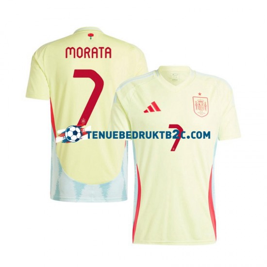 Uitshirt Spanje Alvaro Morata 7 Mannen Europacup 2024 S-S