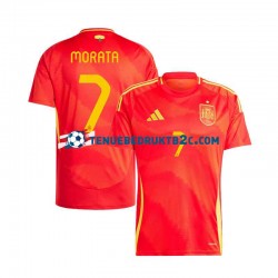 Thuisshirt Spanje Alvaro Morata 7 Mannen Europacup 2024 S-S