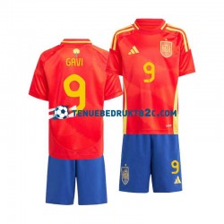Thuisshirt Spanje Gavi 9 Voetbalteneu Kinderen Europacup 2024 S-S