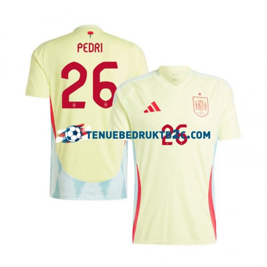 Uitshirt Spanje Pedri 26 Mannen Europacup 2024 S-S