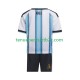 Thuisshirt Argentinië Voetbalteneu Kinderen WK 2026 S-S