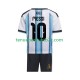 Thuisshirt Argentinië Lionel Messi 10 Voetbalteneu Kinderen WK 2026 S-S