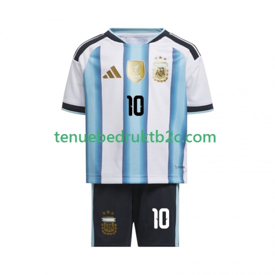 Thuisshirt Argentinië Lionel Messi 10 Voetbalteneu Kinderen WK 2026 S-S