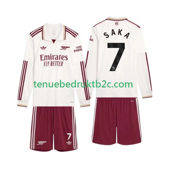 3de shirt Arsenal Saka 7 Voetbalteneu Kinderen 2025-26 L-S