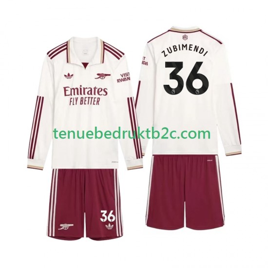 3de shirt Arsenal Zubimendi 36 Voetbalteneu Kinderen 2025-26 L-S