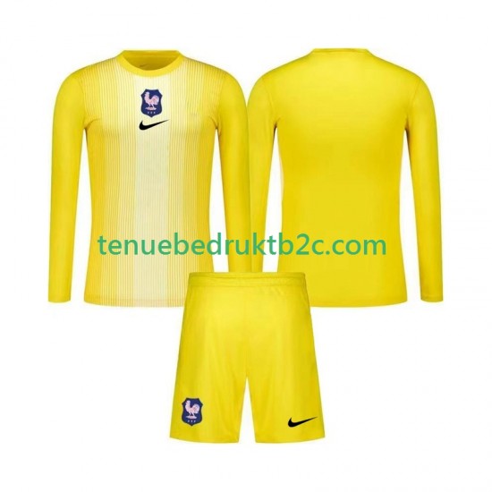 Thuisshirt Frankrijk Keeper Voetbalteneu Kinderen 2025 L-S