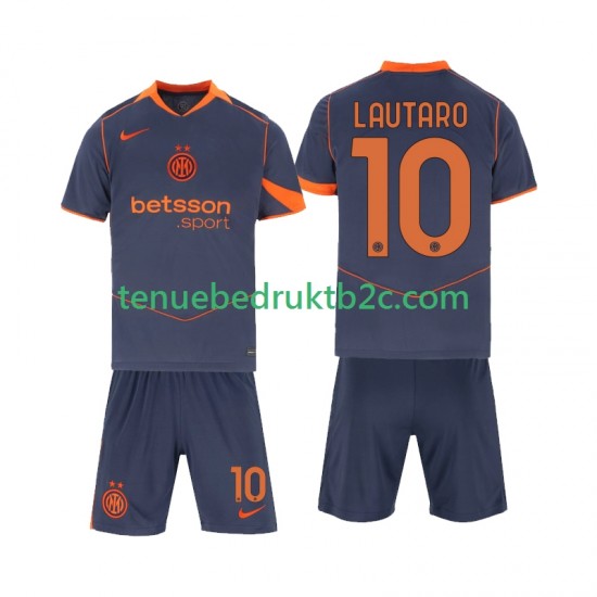3de shirt Inter Milan Lautaro Martinez 10 Voetbalteneu Kinderen 2025-26 S-S