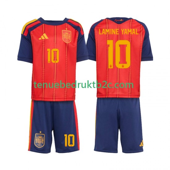 Thuisshirt Spanje Lamine Yamal 10 Voetbalteneu Kinderen WK 2026 S-S