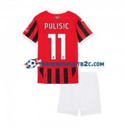 Thuisshirt AC Milan Christian Pulisic 11 Voetbalteneu Kinderen 2024-25 S-S