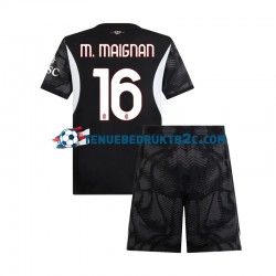 Thuisshirt AC Milan Keeper Mike Maignan 16 Voetbalteneu Kinderen 2024-25 S-S Zwart