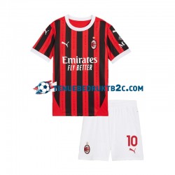 Thuisshirt AC Milan Rafael Leao 10 Voetbalteneu Kinderen 2024-25 S-S