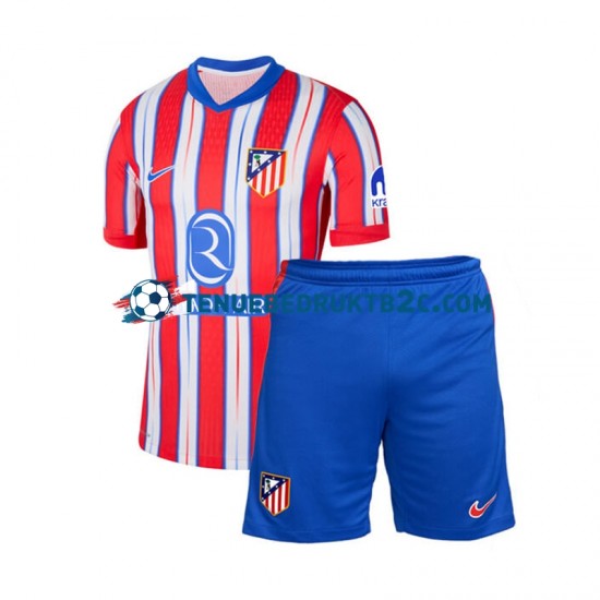 Thuisshirt Atlético Madrid Voetbalteneu Kinderen 2024-25 S-S