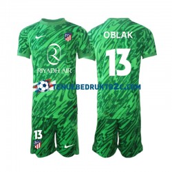 Uitshirt Atlético Madrid Keeper Jan Oblak 13 Voetbalteneu Kinderen 2024-25 S-S