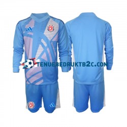 Thuisshirt Costa Rica Keeper Voetbalteneu Kinderen 2024 L-S Blauw