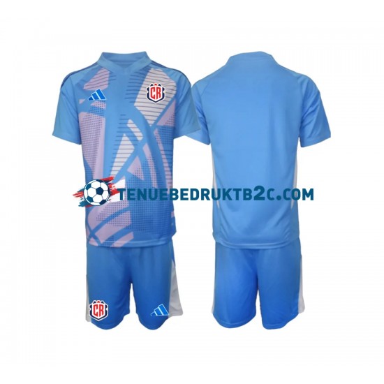 Thuisshirt Costa Rica Keeper Voetbalteneu Kinderen 2024 S-S Blauw