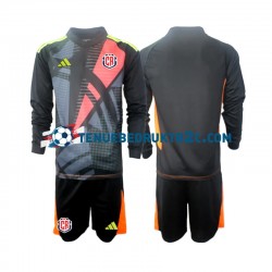 3de shirt Costa Rica Keeper Voetbalteneu Kinderen 2024 L-S Zwart