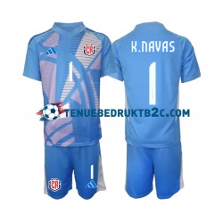 Thuisshirt Costa Rica Keeper Keylor Navas 1 Voetbalteneu Kinderen 2024 S-S Blauw