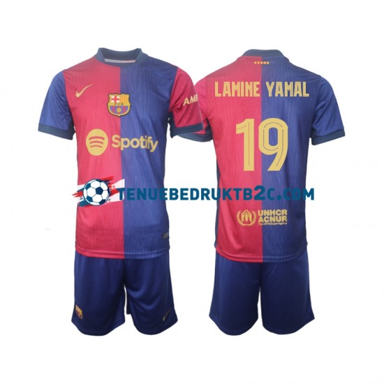 Thuisshirt FC Barcelona UCL Font Lamine Yamal 19 Voetbalteneu Kinderen 2024-25 S-S