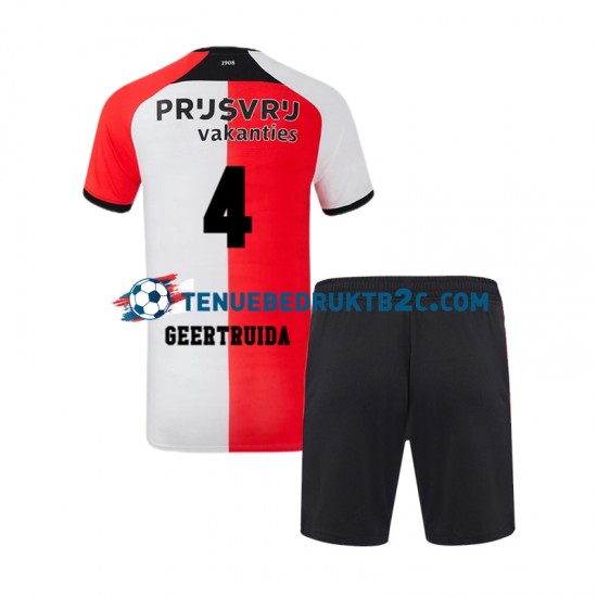 Thuisshirt Feyenoord Rotterdam Lutsharel Geertruida 4 Voetbalteneu Kinderen 2024-25 S-S