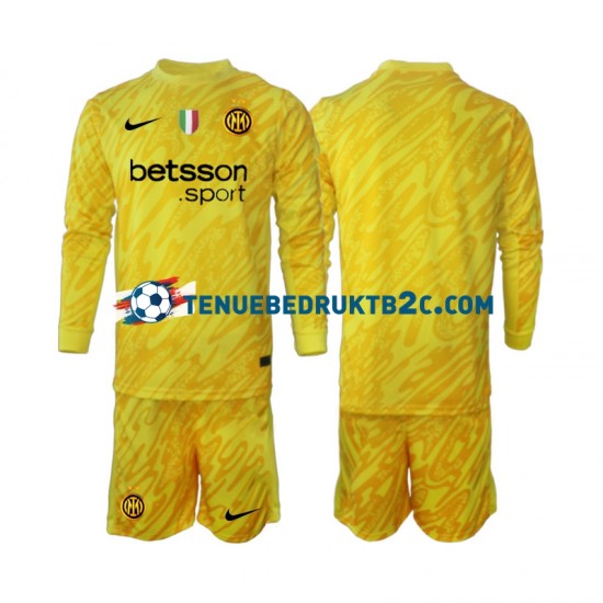 Uitshirt Inter Milan Keeper Voetbalteneu Kinderen 2024-25 L-S