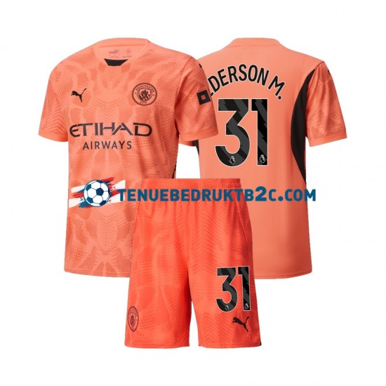 Uitshirt Manchester City Keeper Ederson Moraes 31 Voetbalteneu Kinderen 2024-25 S-S