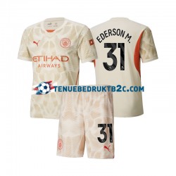 3de shirt Manchester City Keeper Ederson Moraes 31 Voetbalteneu Kinderen 2024-25 S-S