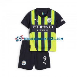 Uitshirt Manchester City Haaland 9 Voetbalteneu Kinderen 2024-25 S-S