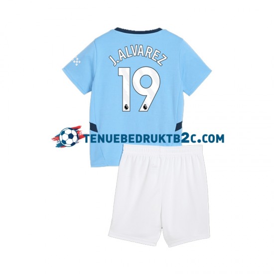 Thuisshirt Manchester City Julian Alvarez 19 Voetbalteneu Kinderen 2024-25 S-S