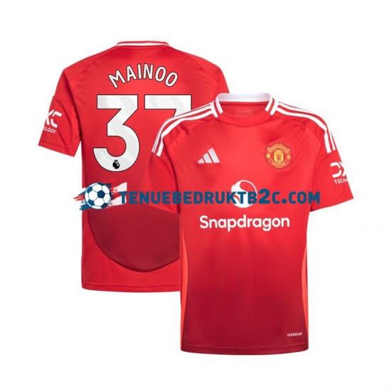 Thuisshirt Manchester United Kobbie Mainoo 37 Mannen 2024-25 S-S Rood