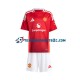 Thuisshirt Manchester United Voetbalteneu Kinderen 2024-25 S-S Rood