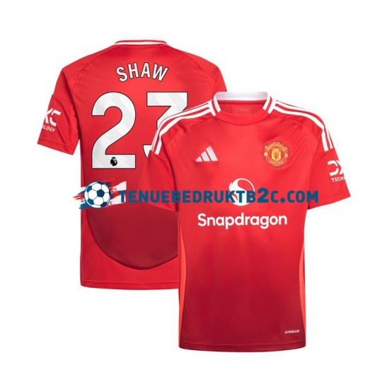 Thuisshirt Manchester United Luke Shaw 23 Mannen 2024-25 S-S Rood