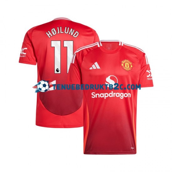 Thuisshirt Manchester United Rasmus Hojlund 11 Mannen 2024-25 S-S Rood