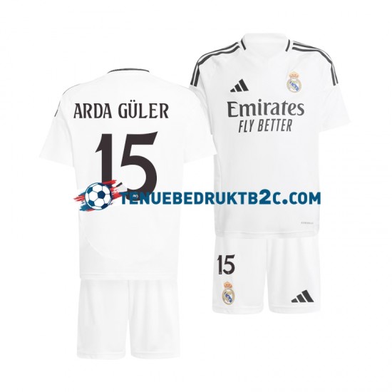 Thuisshirt Real Madrid Arda Guler 15 Voetbalteneu Kinderen 2024-25 S-S