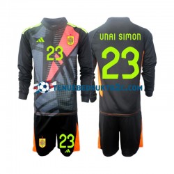 Uitshirt Spanje Keeper Unai Simon 23 Voetbalteneu Kinderen Europacup 2024 L-S