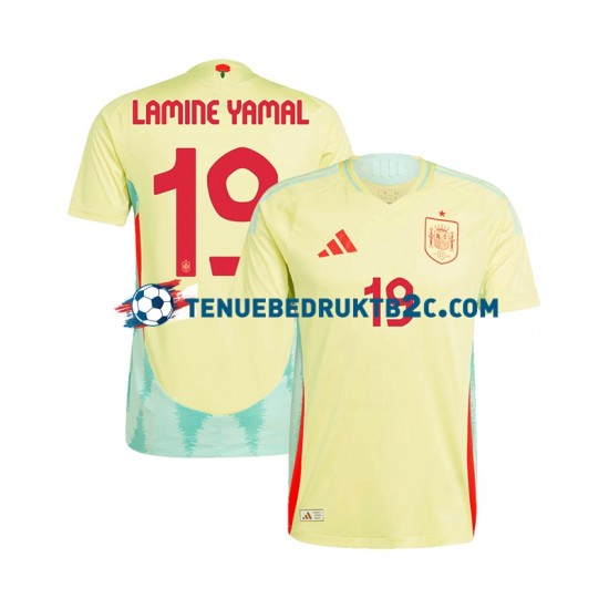 Uitshirt Spanje LAMINE YAMAL 19 Mannen Europacup 2024 S-S