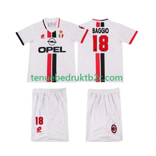 Uitshirt Retro AC Milan BAGGIO 18 1996 1997 Voetbalteneu Kinderen S-S